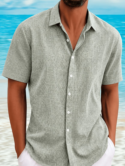 Julian | Textured Short-Sleeve Button-Up Shirt