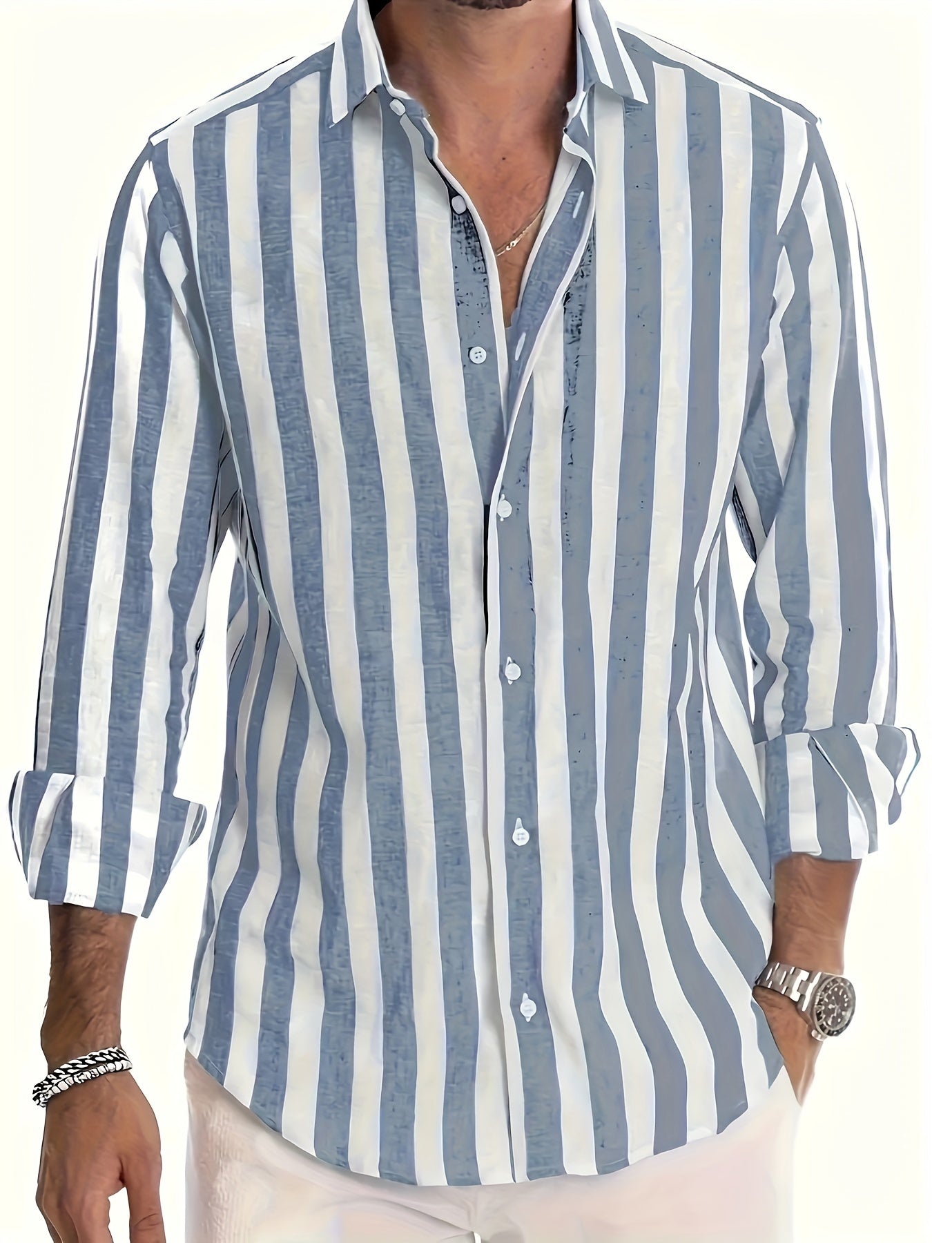 Brooks | Coastal Stripe Button-Up Shirt