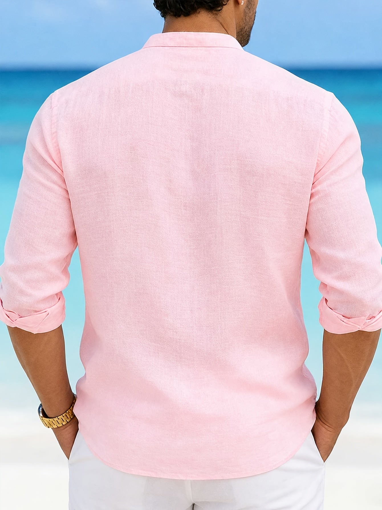 Calder | Relaxed Band-Collar Shirt