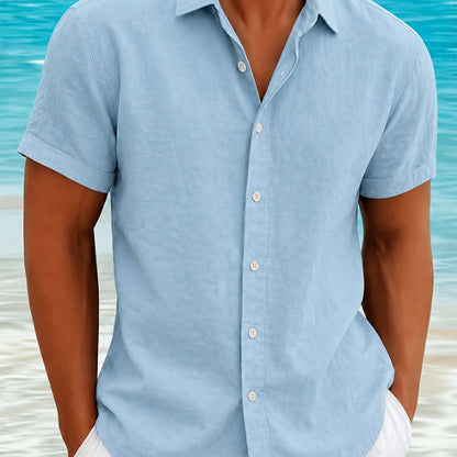 Julian | Textured Short-Sleeve Button-Up Shirt
