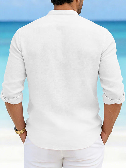 Calder | Relaxed Band-Collar Shirt