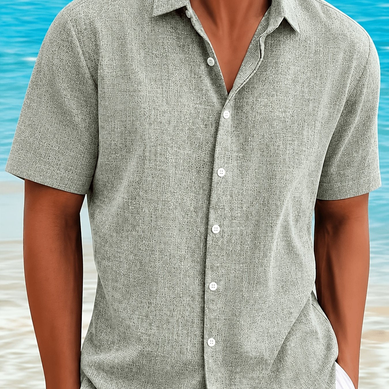 Julian | Textured Short-Sleeve Button-Up Shirt