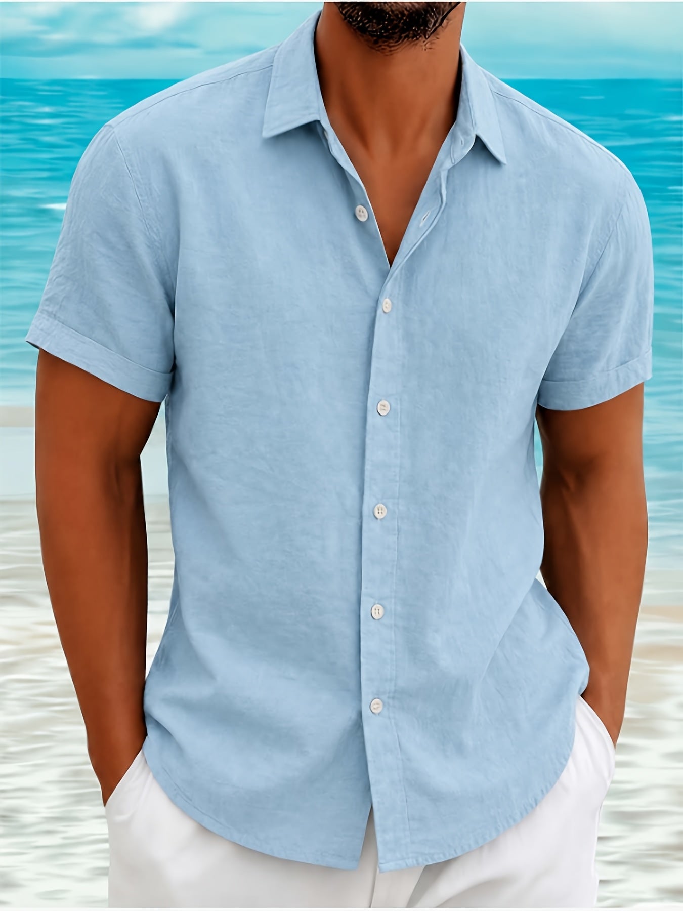 Julian | Textured Short-Sleeve Button-Up Shirt