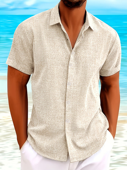 Julian | Textured Short-Sleeve Button-Up Shirt