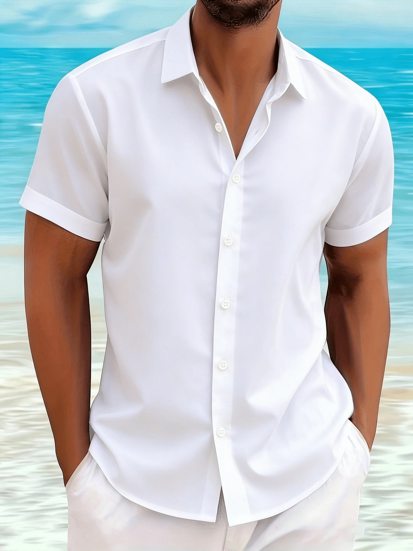 Julian | Textured Short-Sleeve Button-Up Shirt