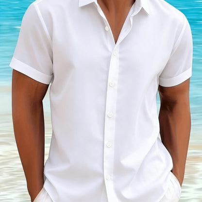 Julian | Textured Short-Sleeve Button-Up Shirt